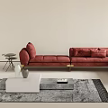Modern Baxter Sofa Coffee Table Combo 3d model