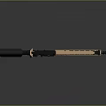 Modern Tactical Rifle with Black and Brown Body Design Displayed with Bullets
