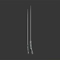 Two Gray And White Detailed Hilt Lightsaber Weapon On Dark Background With Reflection