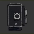Mobile Digital Vintage Camera With Black Body Metal Dials And Classic Lens Design