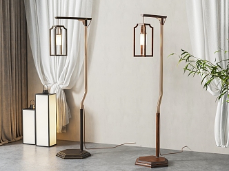 New Chinese floor lamp combination 3d model