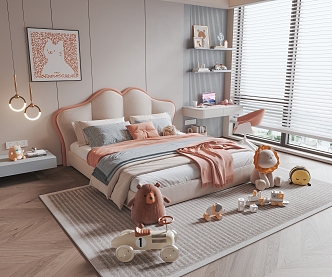 Modern Children's Bed 3d model