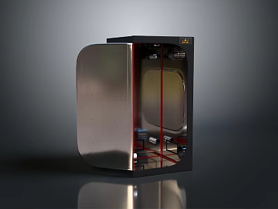 Advanced Aerospace Satellite Internal Structure With Technical Components And Systems 3d model