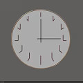 Round Wall Clock With White Dial Gold Frame Red Markers And Black Hands