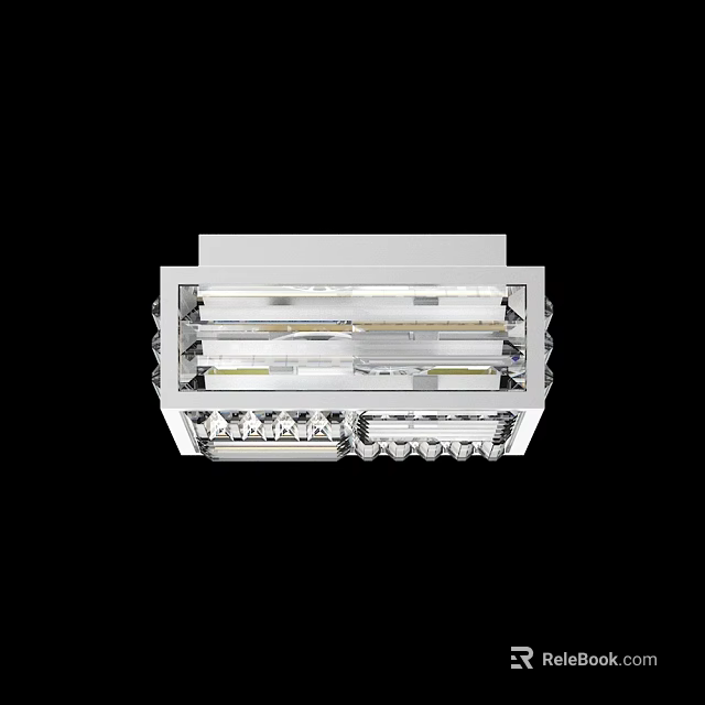 Modern Contemporary Chandelier With Crystal Glass Shades And Metal Frame For Home Interior Decor 3d model 