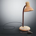Vintage Table Lamp With Curved Arm Copper Finish And Sturdy Base