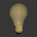 Lighting Combination Featuring Golden Filament Bulb With Modern Design And Reflection