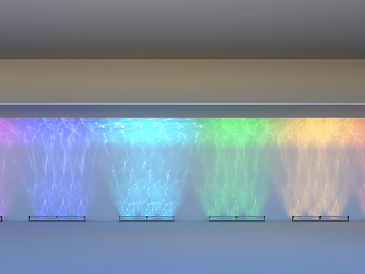 Multicolor Decorative Lights Projecting Dynamic Wave Patterns On Indoor Wall With Stunning Effects 3d model