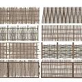 Fence Designs With Various Woven Patterns And Natural Material Styles