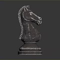 Decorative Metal Chess Knight Piece For Home Living Room Decoration