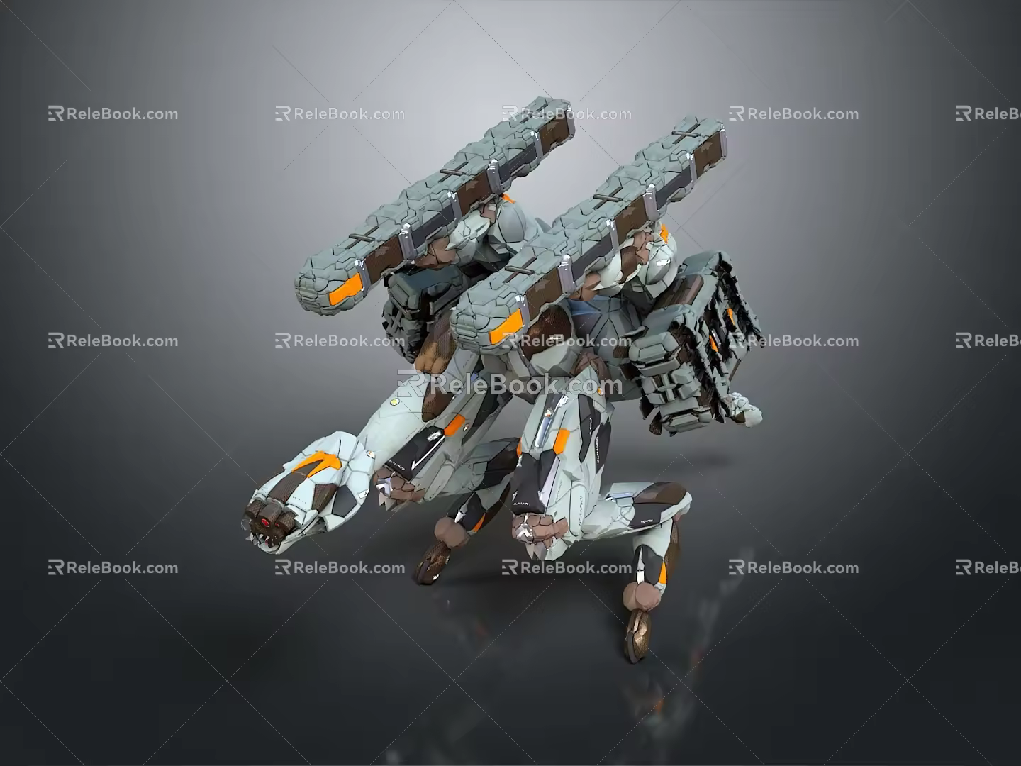 Modern Robot Mech Warrior Mech Soldier Machine Battlearm Mechanical Battlearm 3d model