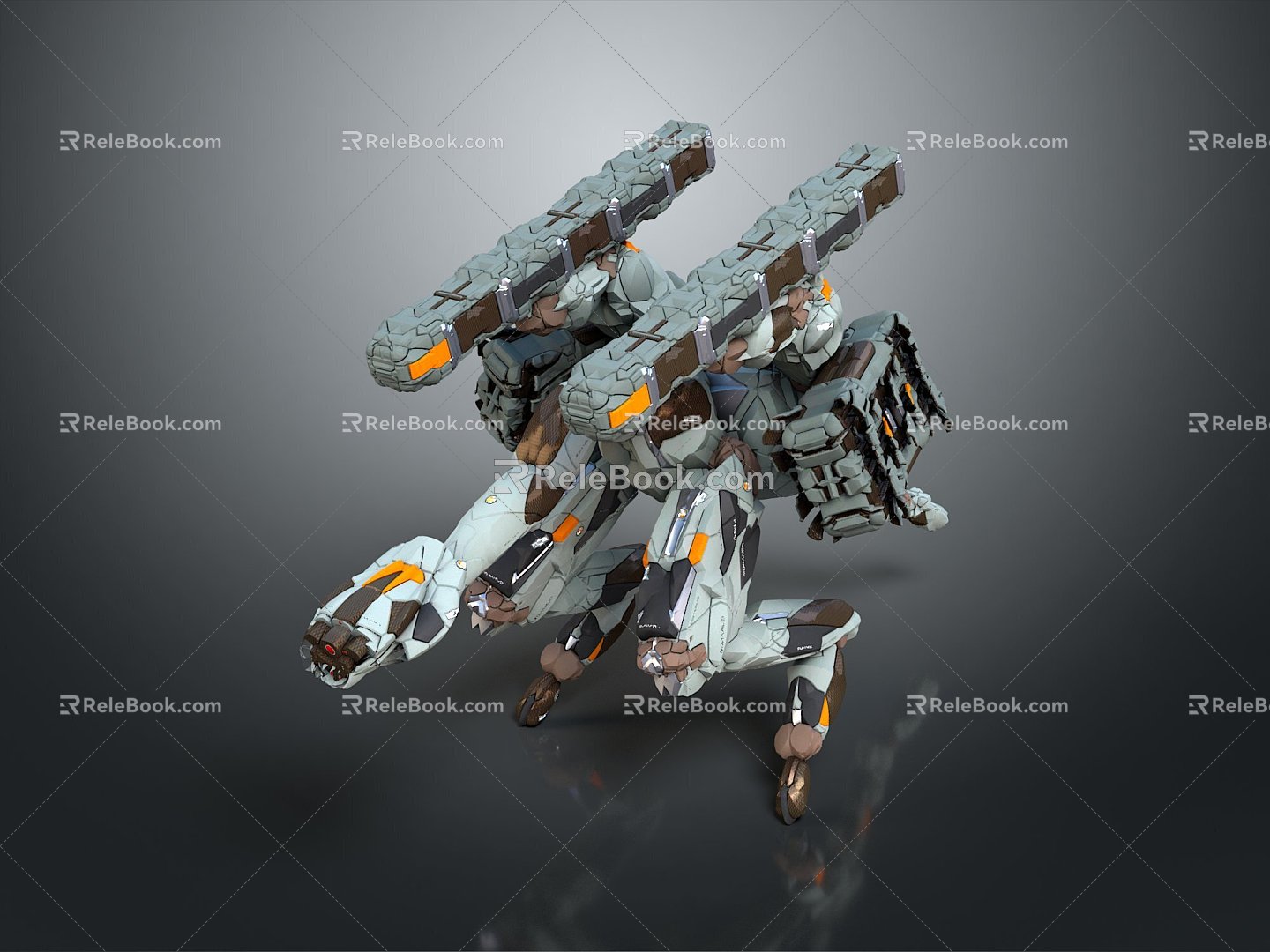 Modern Robot Mech Warrior Mech Soldier Machine Battlearm Mechanical Battlearm model