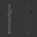 Railway Signal Tower Structures With Metal Lattice Frame Base And Equipment