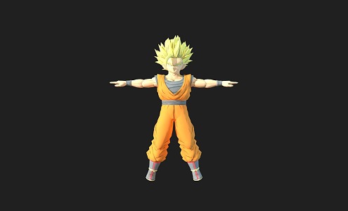 Game Character Dragon Ball Saiya Anime Character Warrior 3d model