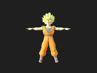 Game Character Dragon Ball Saiya Anime Character Warrior 3d model
