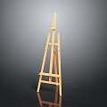 Musical Instruments And Art Supplies Including Wooden Easel For Artists Display Needs