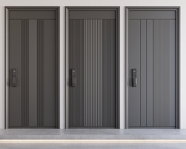 Modern security door 3d model