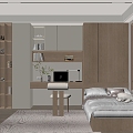 Modern Stepping Rice Bedroom No Main Lamp Bedroom Study Second Bedroom 3d model