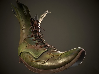 Modern Tree Shoes Modern Sci-Fi Shoes Tree Shoes Boots 3d model