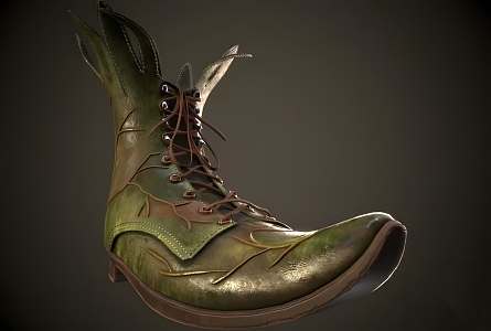 Modern Tree Shoes Modern Sci-Fi Shoes Tree Shoes Boots 3d model