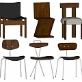 Various Modern Dining Chairs With Wooden Frames And Metal Legs Black White Seats
