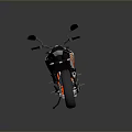 Sport Black Motorcycle With Red Alloy Wheels Streamlined Body And Comfortable Seat