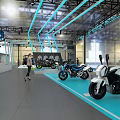 Exhibition Booth Setup Featuring CRYPTTO Sign More To Explore And Motorcycles