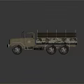 Vintage Military Utility Vehicle With Wooden Cargo Bed Metal Roof Rack And Retro Appearance