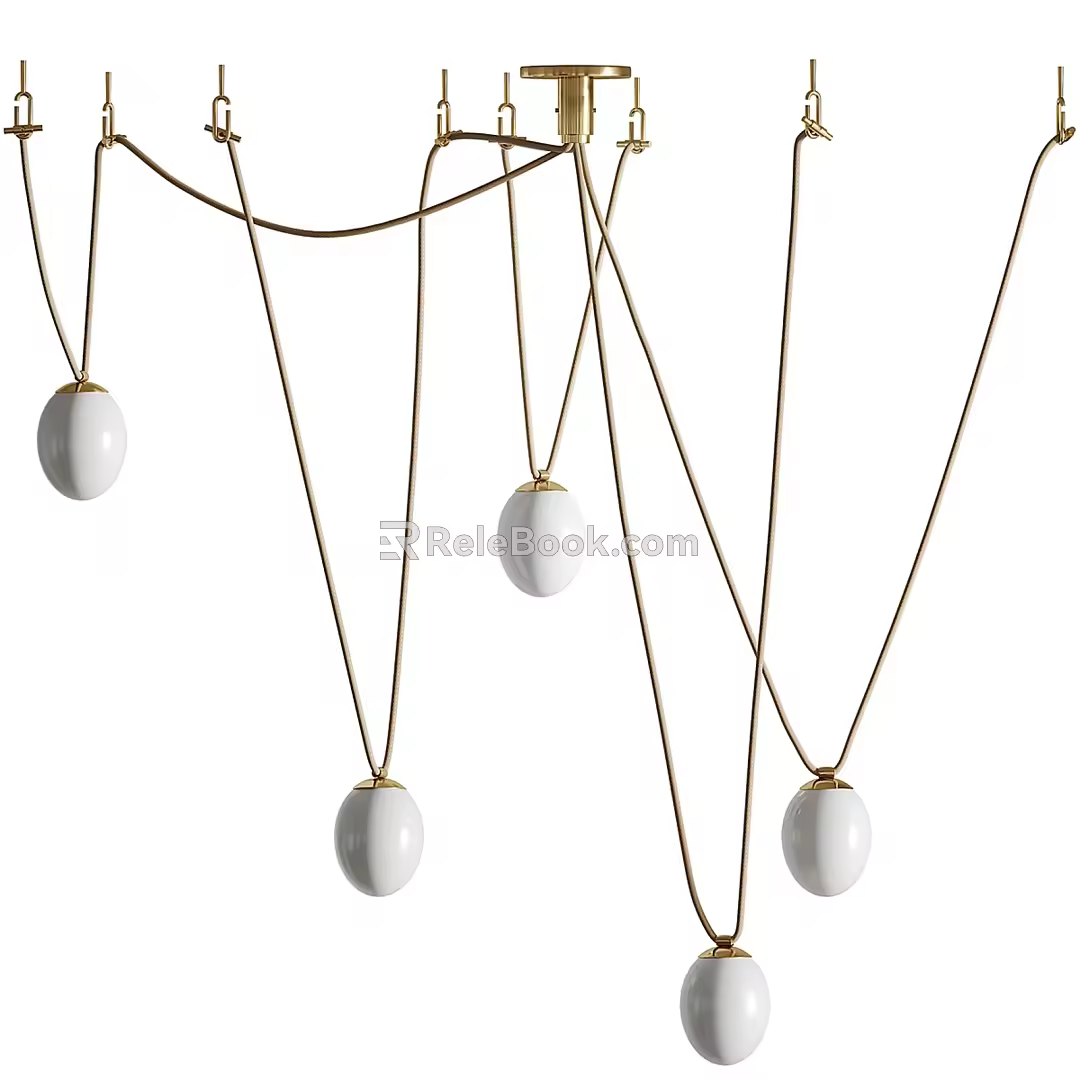 Modern chandelier 3d model