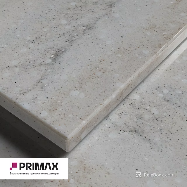Polished Natural Marble Countertop With Elegant Texture For Modern Kitchen 3d model 