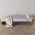 Bed End Stool Sofa Stool Shoe Changing Stool Fabric Bench 3d model