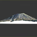 Colorful 3D Mountain Terrain Design Square Decorative Art Piece With Detailed Features