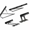 Sturdy Metal L Shaped Brackets For Wall Mounting And Shelf Support 3d model