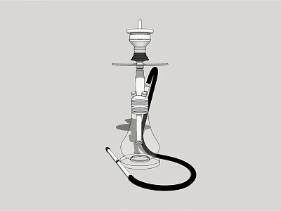 Professional Medical Inhalation Therapy Device With Glass Chamber And Flexible Tubing 3d model