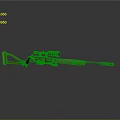 Tactical Sniper Rifle With Sniper Scope Orange Stock And Long Barrel