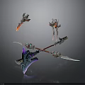 Fantasy Weapons Collection Featuring Sharp Blades Glowing Details And Metallic Accents