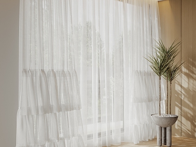 Modern Curtain Window Screen model