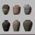 Diverse Ceramic Vessels Collection with Textured Surfaces and Earthy Tones for Home Decor