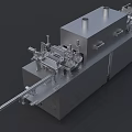 Stainless Steel Automated Industrial Equipment With Mechanical Arm And Control Panel