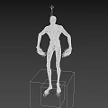 Game Movie Character 3D Model With Slender Body Transparent Skin Skeletal Structure And Visible Organs