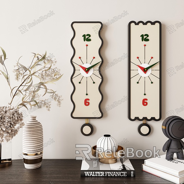 Modern Simple Cream Style Wall Decoration Pendant Watch Furnishings Simple Cream Wall Decoration Pendant Watch Furnishings model