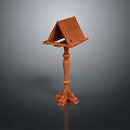 Wooden Book Stand With Sturdy Pedestal Base For Daily Reading Use