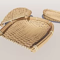 Handwoven Bamboo Baskets With Intricate Weave Design And Various Shapes
