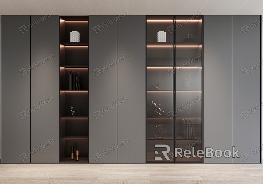 Modern Bookcase Decorative Cabinet model