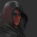 Hooded 3D Mysterious Game Movie Character With Dark Cloak And Serious Expression