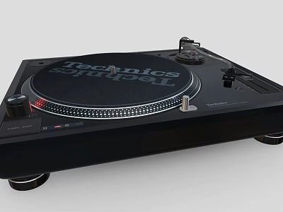 Modern phonograph direct drive turntable 3d model