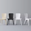 Sleek Modern Dining Chairs in Beige Black and White for Home Dining Room