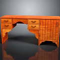Classic Wooden Console Table Side Cabinet with Drawers Cabinet Doors and Wood Grain Design