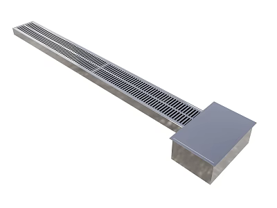 Restaurant Kitchen Stainless Steel Long Grate Floor Drainage Channel System 3d model