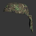 Camouflage Pattern Bandana With Tied Knot Design For Casual Fashion Accessory
